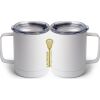 10 oz. White Stainless Steel Coffee Mug Thumbnail