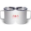 10 oz. White Stainless Steel Coffee Mug Thumbnail