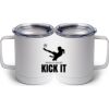 10 oz. White Stainless Steel Coffee Mug Thumbnail