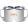 10 oz. White Stainless Steel Coffee Mug Thumbnail