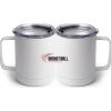 10 oz. White Stainless Steel Coffee Mug Thumbnail