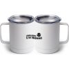 10 oz. White Stainless Steel Coffee Mug Thumbnail