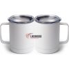 10 oz. White Stainless Steel Coffee Mug Thumbnail