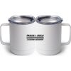 10 oz. White Stainless Steel Coffee Mug Thumbnail