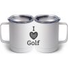 10 oz. White Stainless Steel Coffee Mug Thumbnail