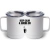 10 oz. White Stainless Steel Coffee Mug Thumbnail