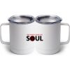 10 oz. White Stainless Steel Coffee Mug Thumbnail