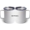 10 oz. White Stainless Steel Coffee Mug Thumbnail