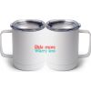10 oz. White Stainless Steel Coffee Mug Thumbnail