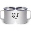 10 oz. White Stainless Steel Coffee Mug Thumbnail