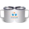 10 oz. White Stainless Steel Coffee Mug Thumbnail