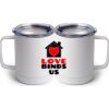 10 oz. White Stainless Steel Coffee Mug Thumbnail