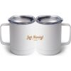 10 oz. White Stainless Steel Coffee Mug Thumbnail