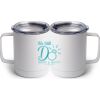 10 oz. White Stainless Steel Coffee Mug Thumbnail