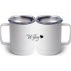 10 oz. White Stainless Steel Coffee Mug Thumbnail