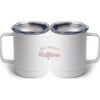 10 oz. White Stainless Steel Coffee Mug Thumbnail