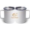 10 oz. White Stainless Steel Coffee Mug Thumbnail
