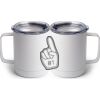 10 oz. White Stainless Steel Coffee Mug Thumbnail