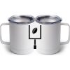 10 oz. White Stainless Steel Coffee Mug Thumbnail