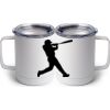 10 oz. White Stainless Steel Coffee Mug Thumbnail