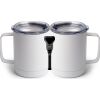 10 oz. White Stainless Steel Coffee Mug Thumbnail