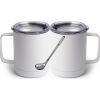 10 oz. White Stainless Steel Coffee Mug Thumbnail