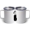 10 oz. White Stainless Steel Coffee Mug Thumbnail