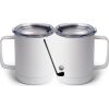 10 oz. White Stainless Steel Coffee Mug Thumbnail