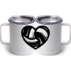 10 oz. White Stainless Steel Coffee Mug Thumbnail