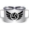10 oz. White Stainless Steel Coffee Mug Thumbnail