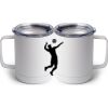 10 oz. White Stainless Steel Coffee Mug Thumbnail