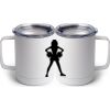 10 oz. White Stainless Steel Coffee Mug Thumbnail