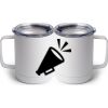 10 oz. White Stainless Steel Coffee Mug Thumbnail