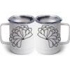 10 oz. White Stainless Steel Coffee Mug Thumbnail