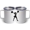 10 oz. White Stainless Steel Coffee Mug Thumbnail