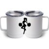 10 oz. White Stainless Steel Coffee Mug Thumbnail