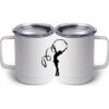 10 oz. White Stainless Steel Coffee Mug Thumbnail