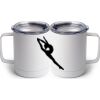 10 oz. White Stainless Steel Coffee Mug Thumbnail