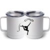 10 oz. White Stainless Steel Coffee Mug Thumbnail