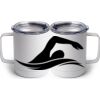 10 oz. White Stainless Steel Coffee Mug Thumbnail