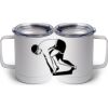 10 oz. White Stainless Steel Coffee Mug Thumbnail