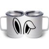 10 oz. White Stainless Steel Coffee Mug Thumbnail