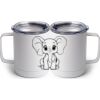 10 oz. White Stainless Steel Coffee Mug Thumbnail