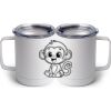 10 oz. White Stainless Steel Coffee Mug Thumbnail