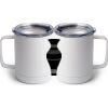 10 oz. White Stainless Steel Coffee Mug Thumbnail