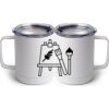 10 oz. White Stainless Steel Coffee Mug Thumbnail