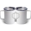 10 oz. White Stainless Steel Coffee Mug Thumbnail