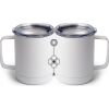 10 oz. White Stainless Steel Coffee Mug Thumbnail