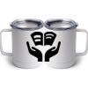 10 oz. White Stainless Steel Coffee Mug Thumbnail