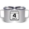 10 oz. White Stainless Steel Coffee Mug Thumbnail